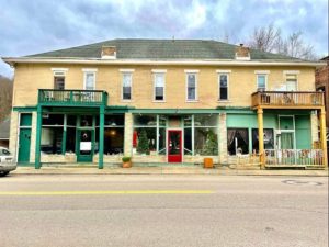 The Ward Building of New Straitsville, Ohio. An historic landmark of Ohio.