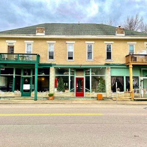 The Ward Building of New Straitsville, Ohio. An historic landmark of Ohio.